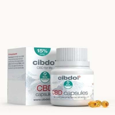 CBD Softgel Capsules CIBDOL 15% 60 Gélules 25mg