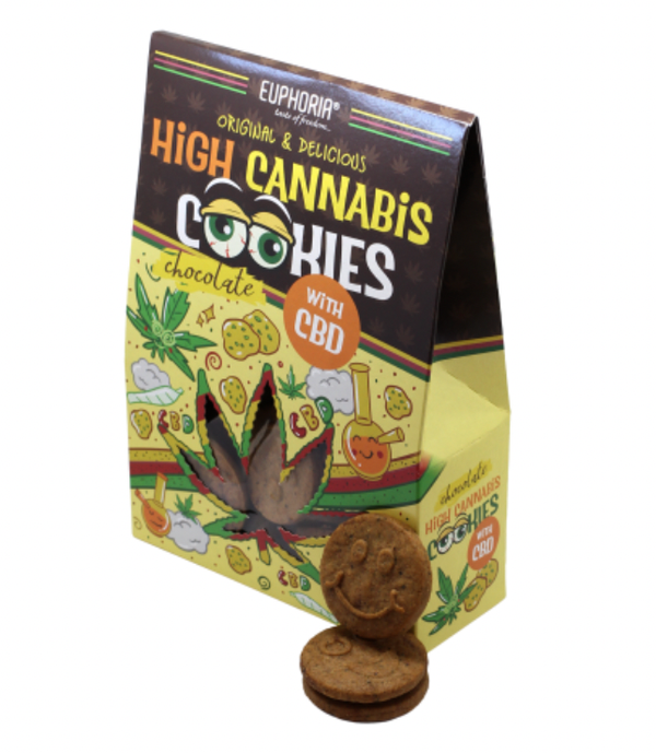 HIGH Cannabis Cookies CBD Goût Chocolat